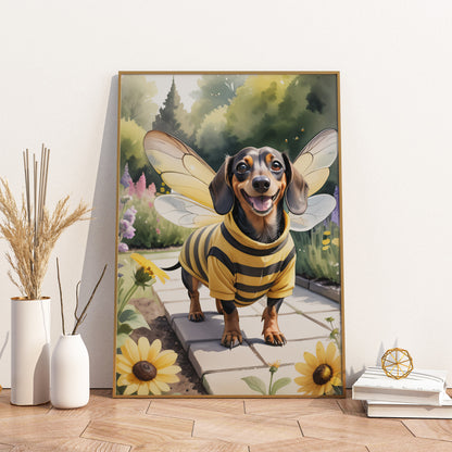 Dachshund Dreams - Fantasy Dog Watercolor Print