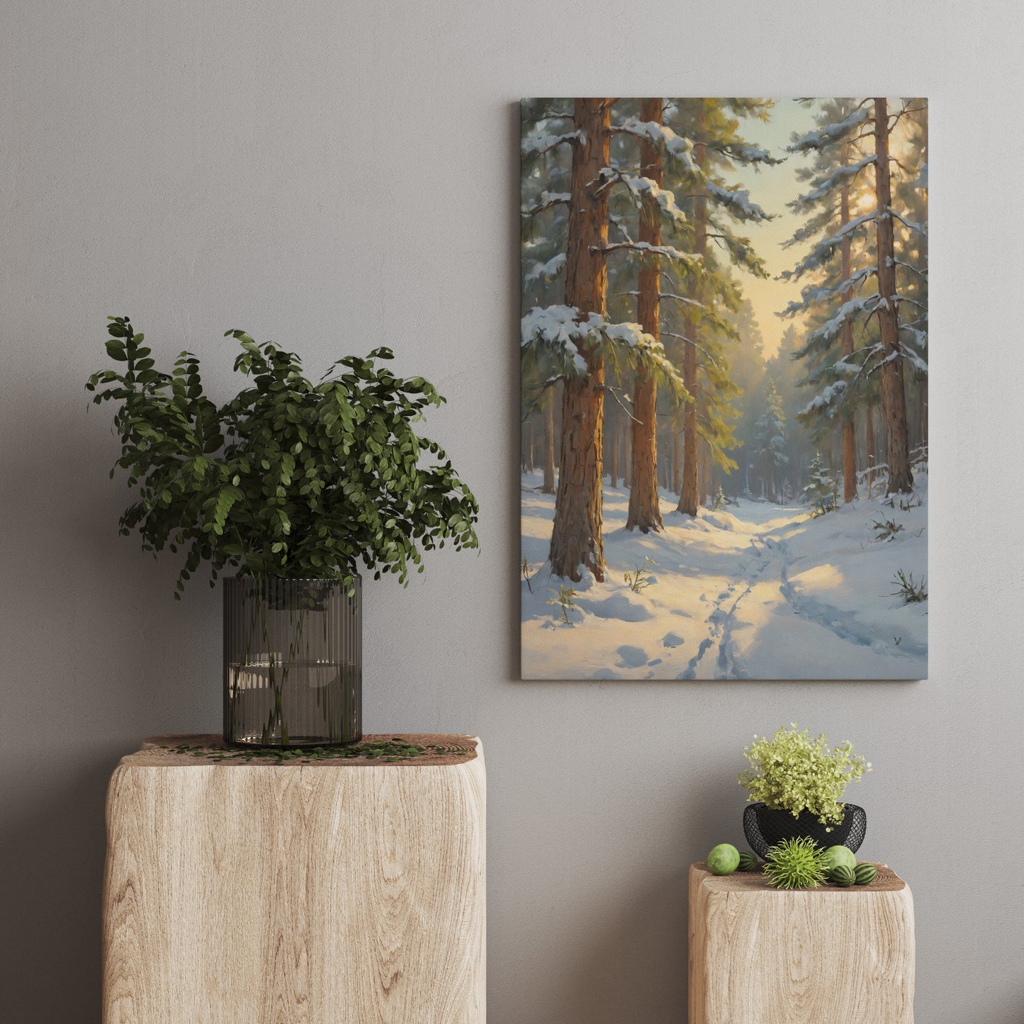 Tranquil Winter Path - Christmas Themed Art Print