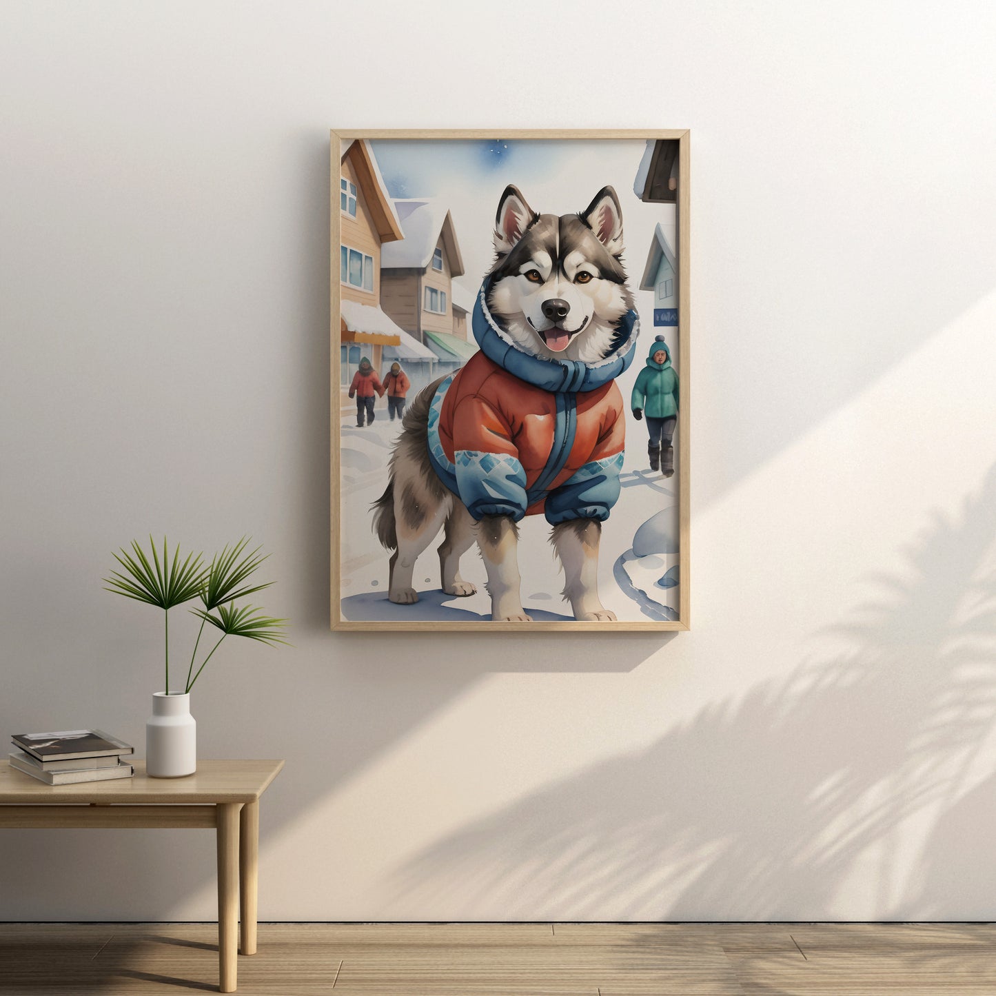 Regal Winter Stroll - Fantasy Dog Watercolor Print