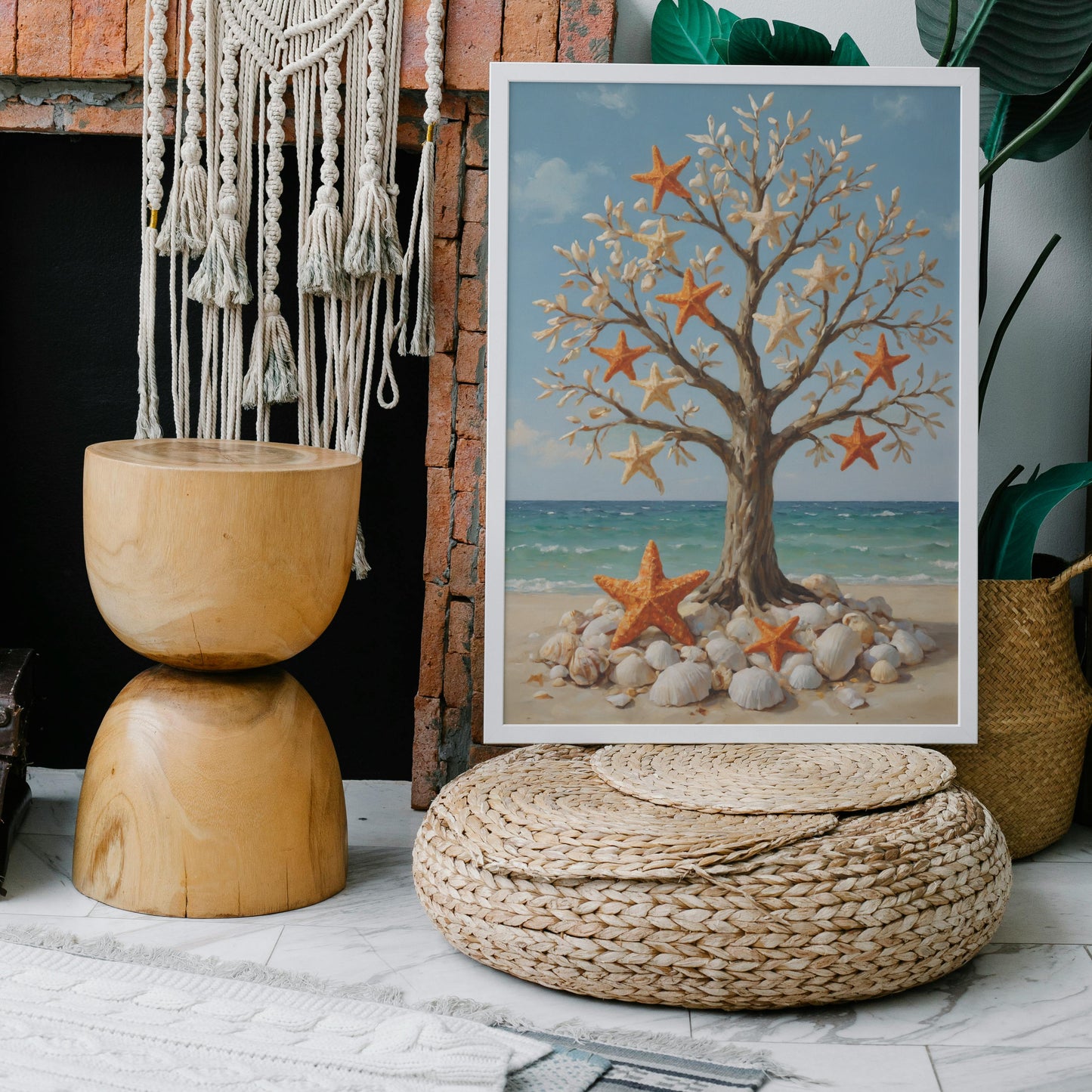 Celestial Shore Tree - Christmas Themed Art Print