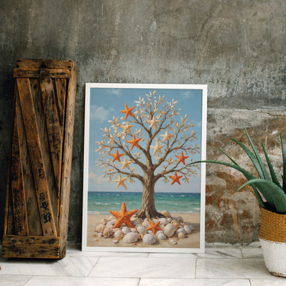 Celestial Shore Tree - Christmas Themed Art Print