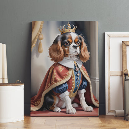 Regal Canine Majesty - Fantasy Dog Watercolor Print