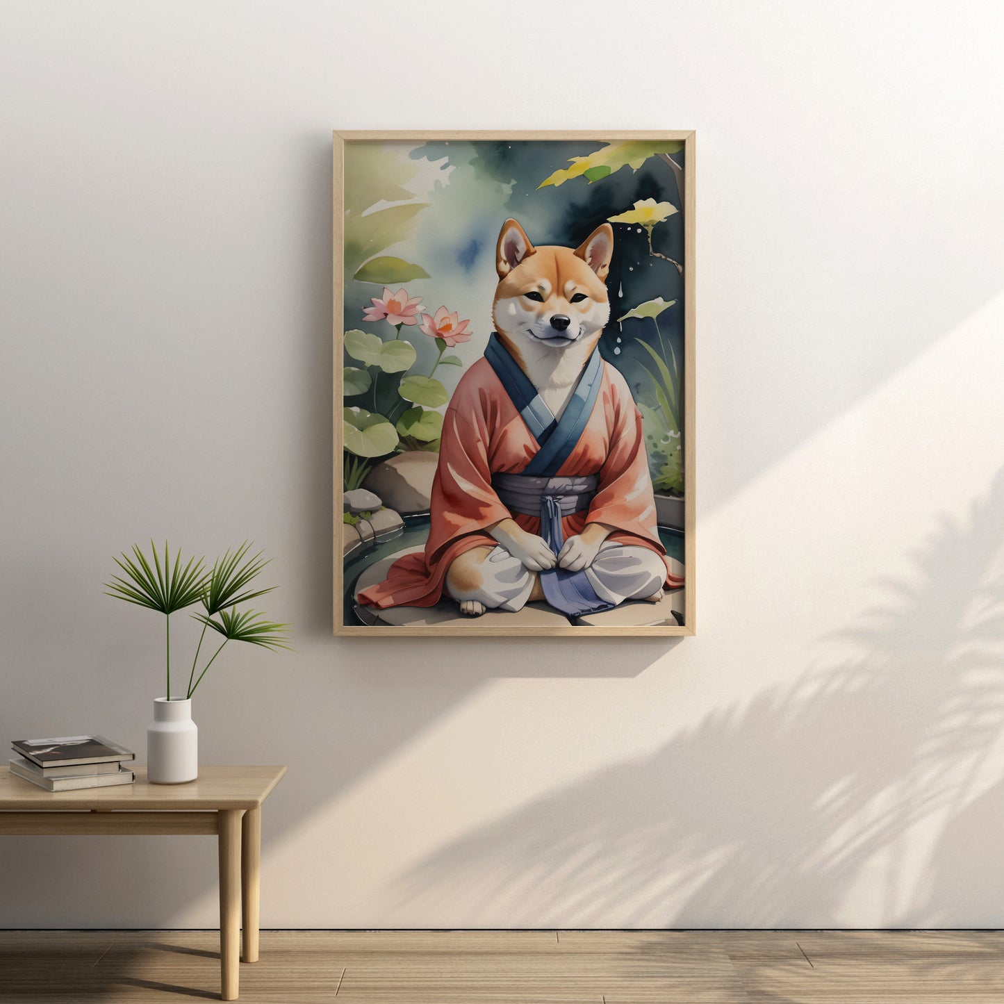 Zen Dog Serenity - Fantasy Dog Watercolor Print