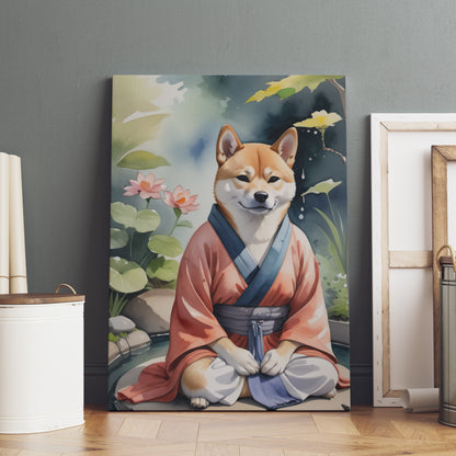 Zen Dog Serenity - Fantasy Dog Watercolor Print