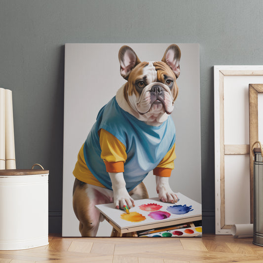 Artist's Canine Muse - Fantasy Dog Watercolor Print