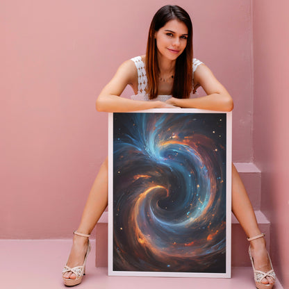 Cosmic Vortex Dance - Abstract Cosmic Wall Art