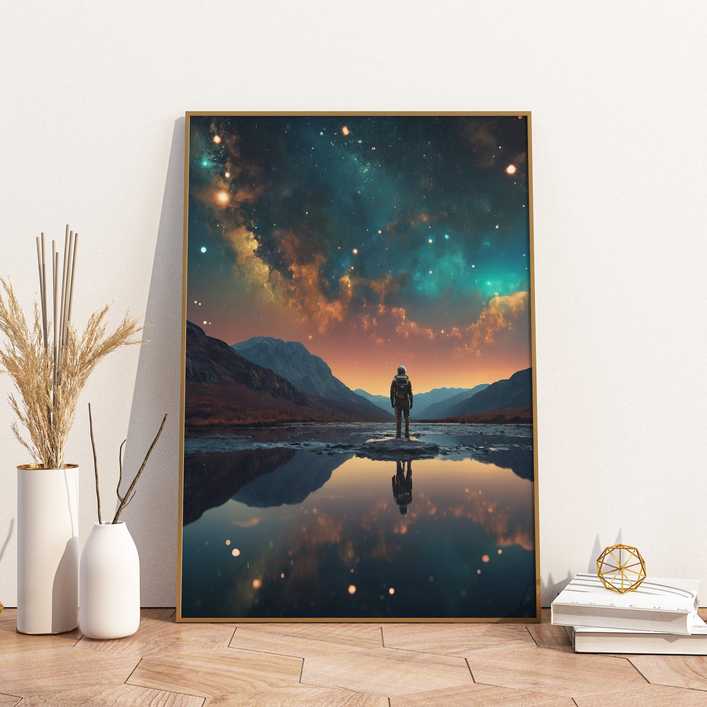 Cosmic Reflection - Abstract Cosmic Wall Art