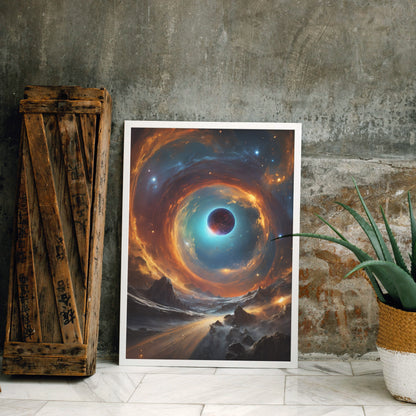 Vortex Journey - Abstract Cosmic Wall Art