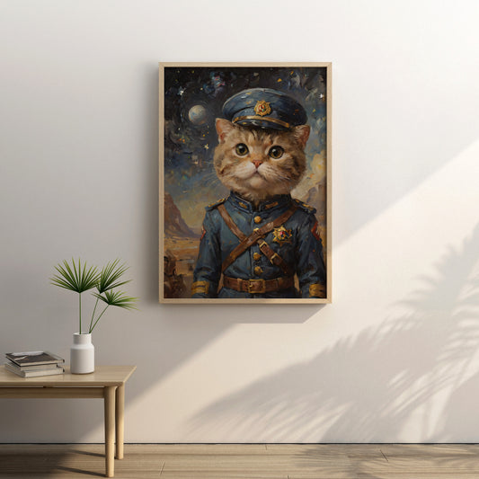 Galacticat Marshal - Oil Painting Print