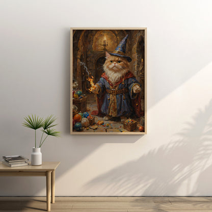 Whiskered Wizardry - Oil Painting Print