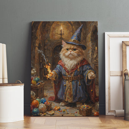 Whiskered Wizardry - Oil Painting Print