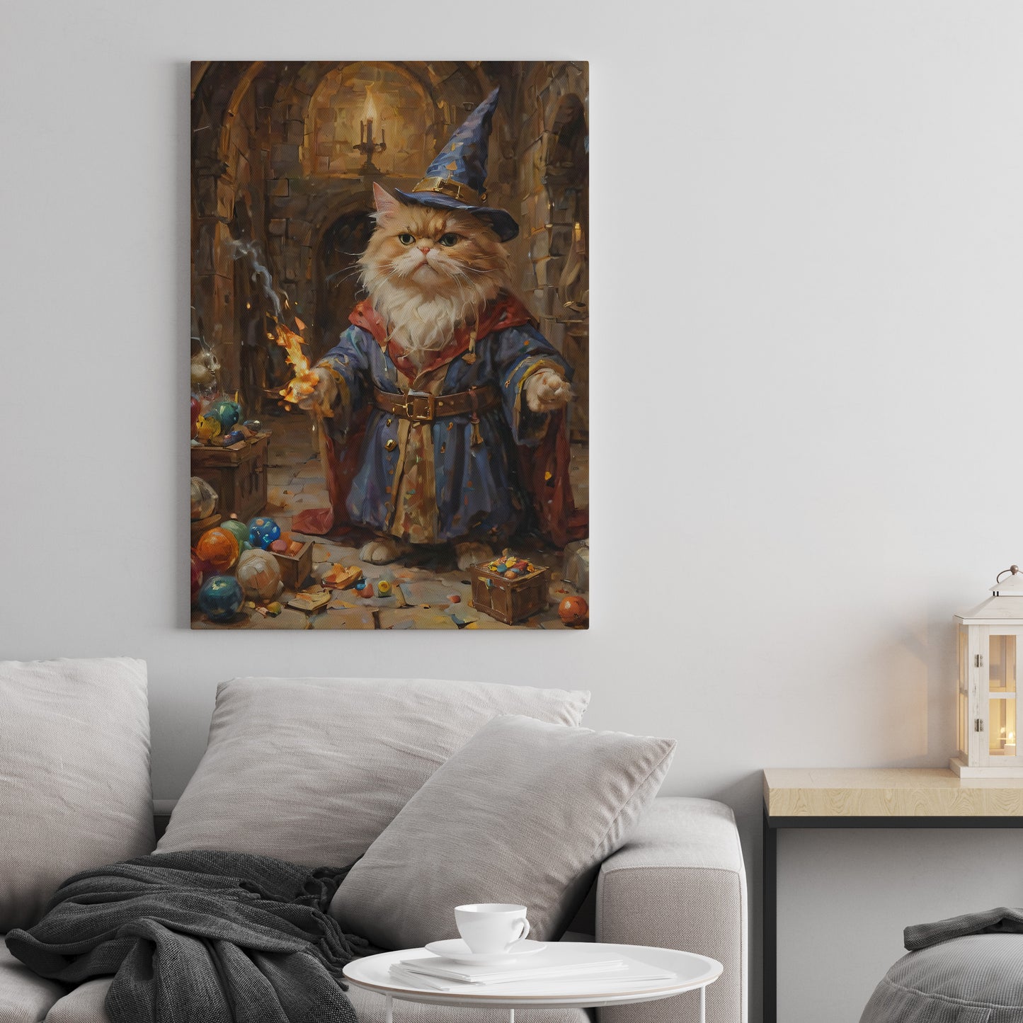 Whiskered Wizardry - Oil Painting Print