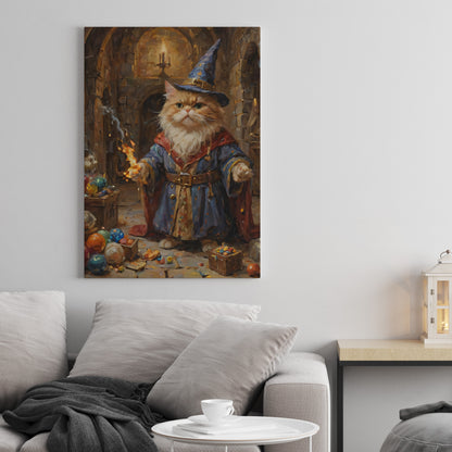 Whiskered Wizardry - Oil Painting Print