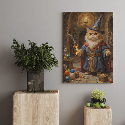 Whiskered Wizardry - Oil Painting Print