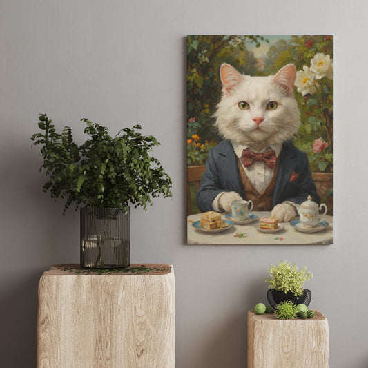 Elegance in Feline Form - Oil Painting Print