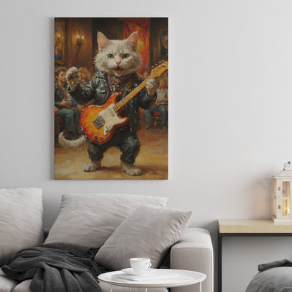 Whiskered Rock Star - Oil Painting Print