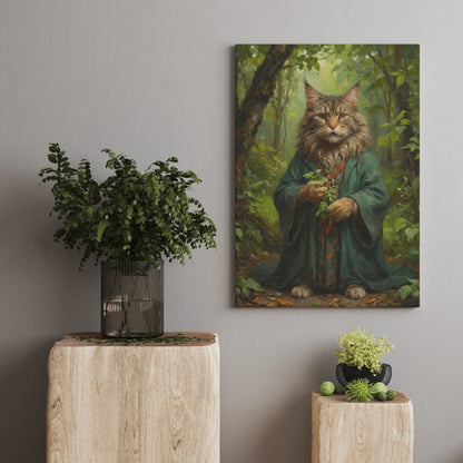 Forest Guardian Feline - Oil Painting Print