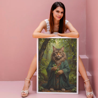 Forest Guardian Feline - Oil Painting Print