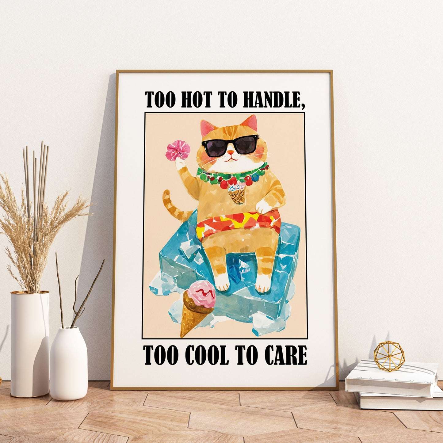 Chill Cat Vibes - Funny Cat Print