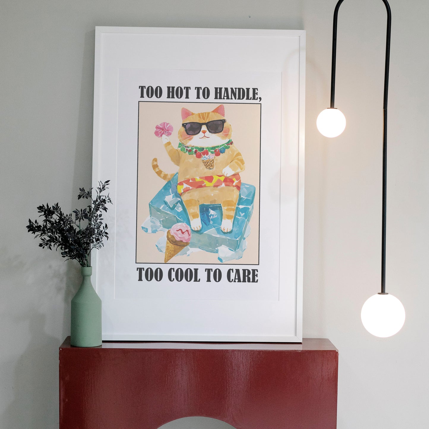 Chill Cat Vibes - Funny Cat Print