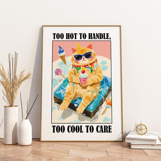 Chill Feline Vibes - Funny Cat Print